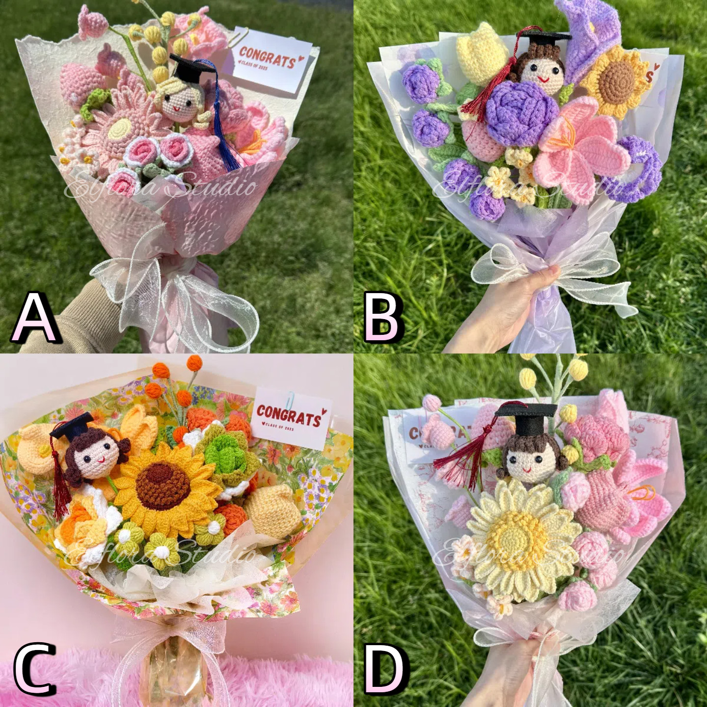 Graduation Bouquet with Custom Doll, Handmade Graduation gift, Gift to Daughter