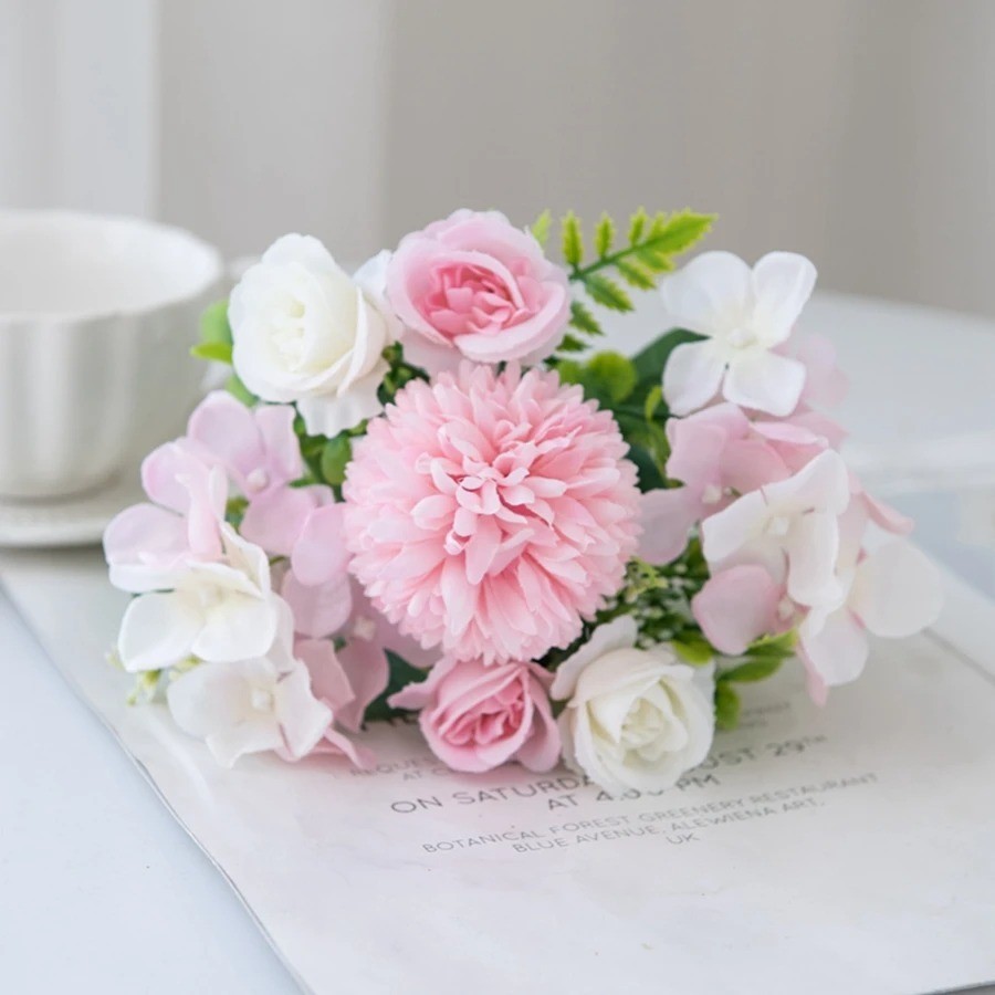 Artificial Rose Bouquet Silk Flowers Wedding Bridal Home Garden Decor Fake