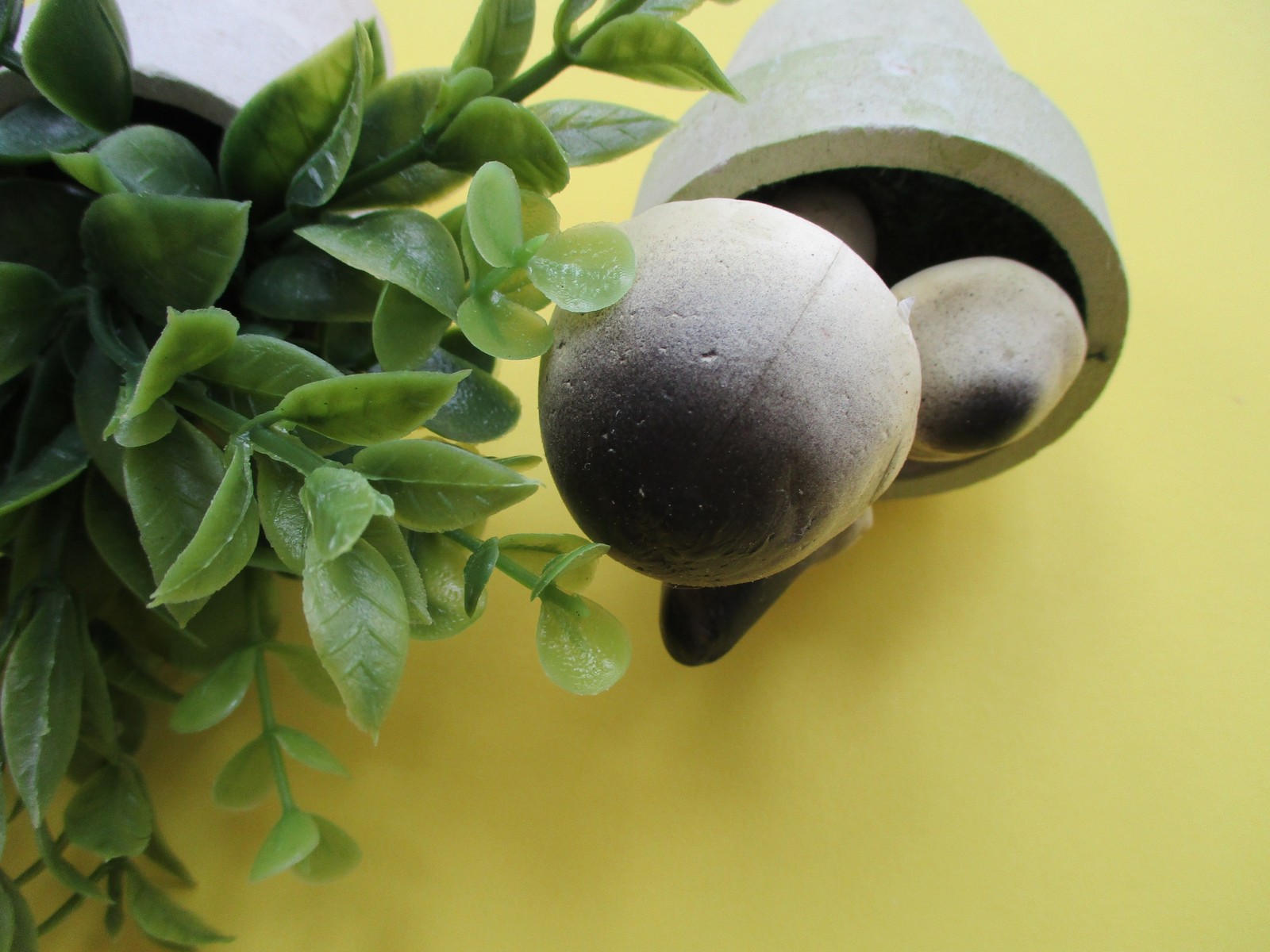 5 PLANTS IN POTS Artificial Small Fake home/office MUSHROOMS LAVENDAR GREENS