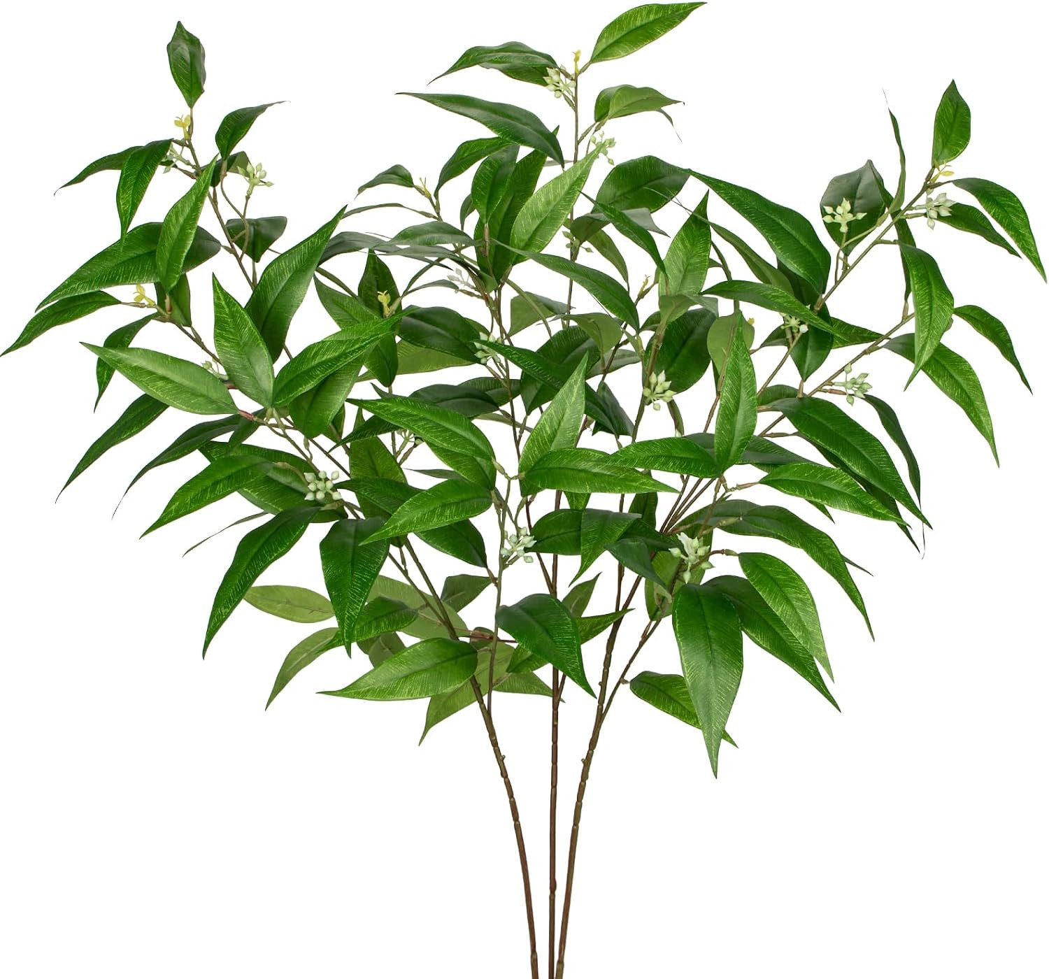 Artificial Eucalyptus Stems with Seeds Real Touch Fake Branches for Vase 3 Packs