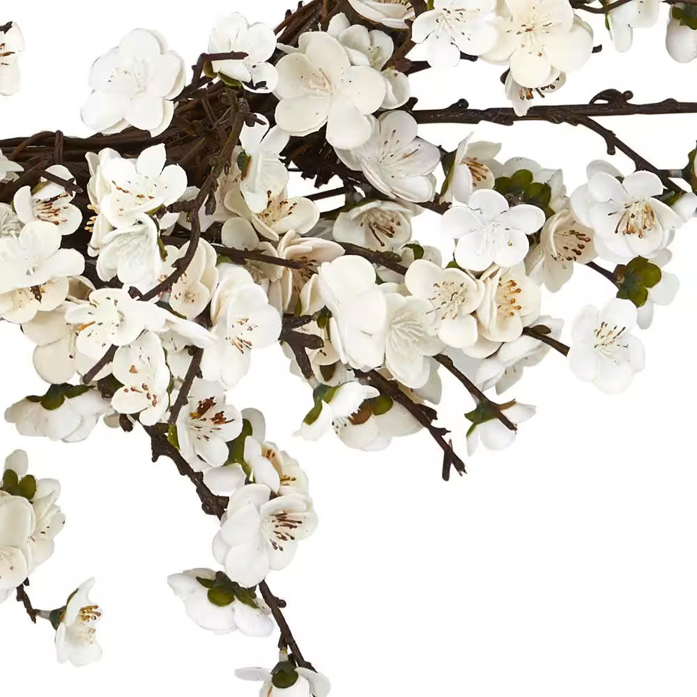 Artificial Plum Blossom Wreath Floral Door Wall Wedding Decor Spring Winter