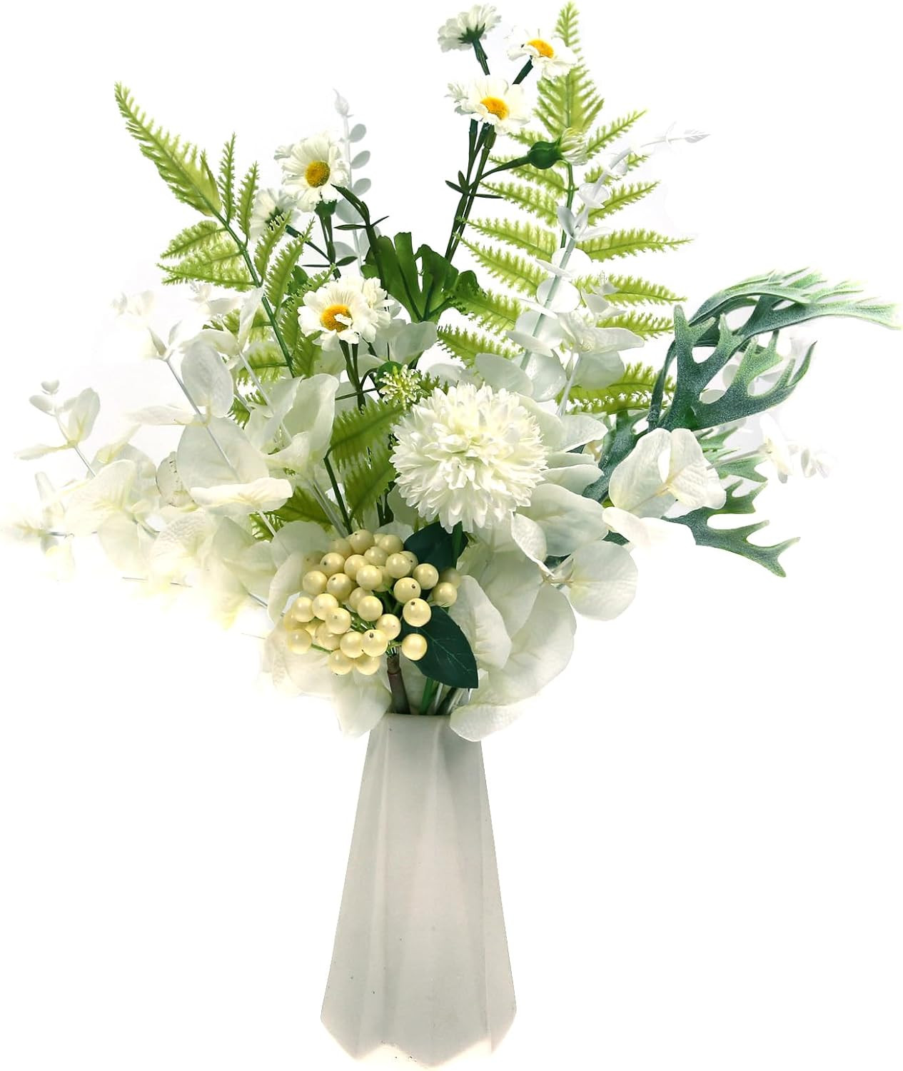 5 Pcs Artificial Eucalyptus Branches Real Touch Leaf Stem White Faux Eucalyptuse