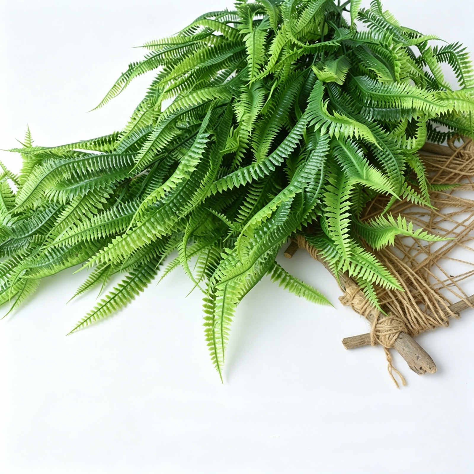 2Pc Artificial Hanging Plant Flower Fake Fern Garland Outdoor Home Wedding Decor