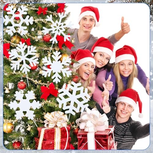 VioraWhite 18 Pcs Extra Large Pick 7.87 Inch White Decor Winter Snowflake