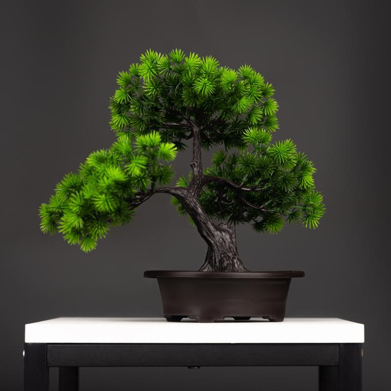 27cm Artificial Pine Bonsai – Fake Tree Ornament for Home & Desktop Decor