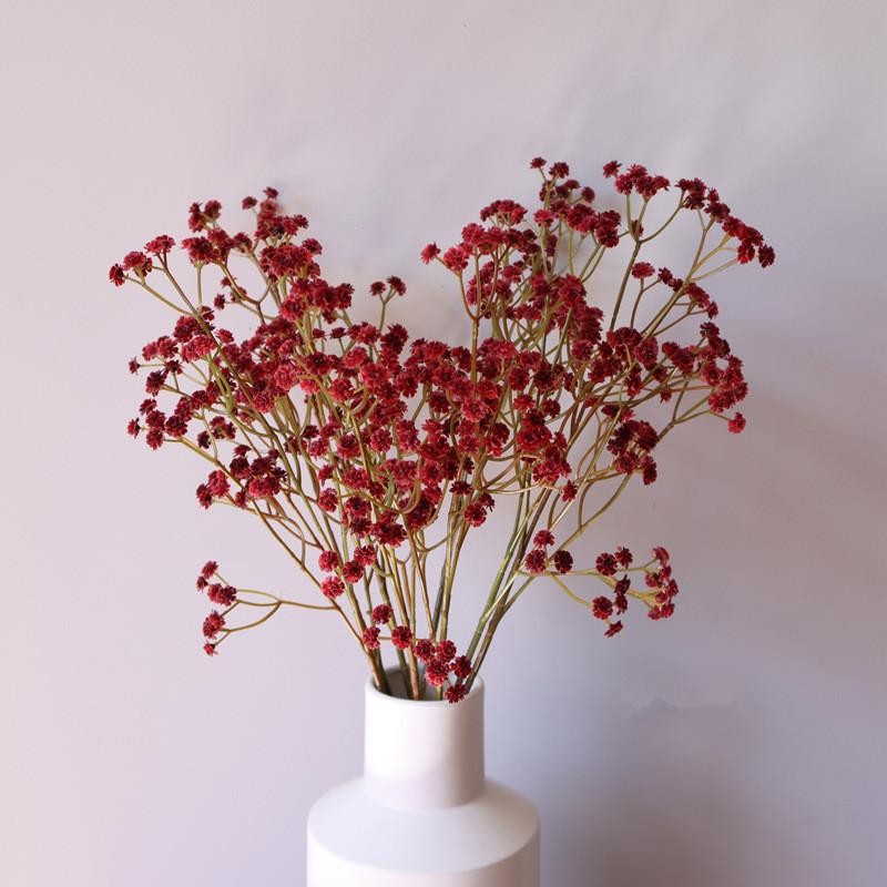 62CM Artificial Gypsophila Flowers Autumn PVC Bouquet Soft Faux Home Decor