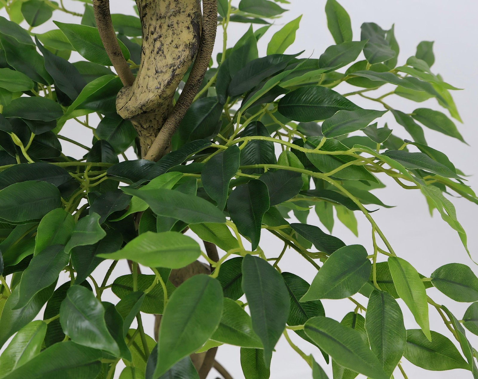 Artificial Ficus Tree 5.2ft Lifelike Fake Banyan with Pot for Home Decor