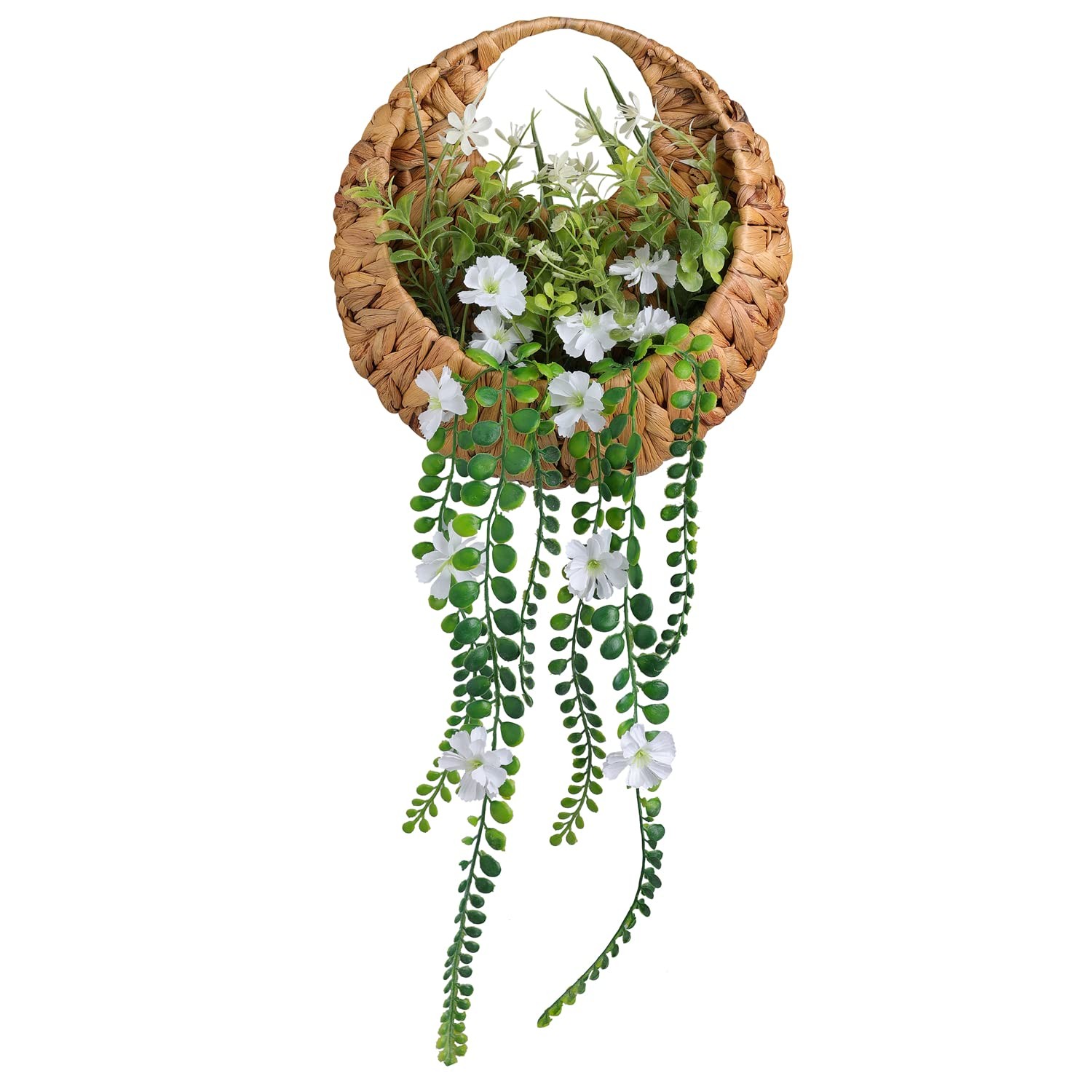 22inch Artificial Handing Plants for Wall Art Decor,Greenery Wall Decorations…