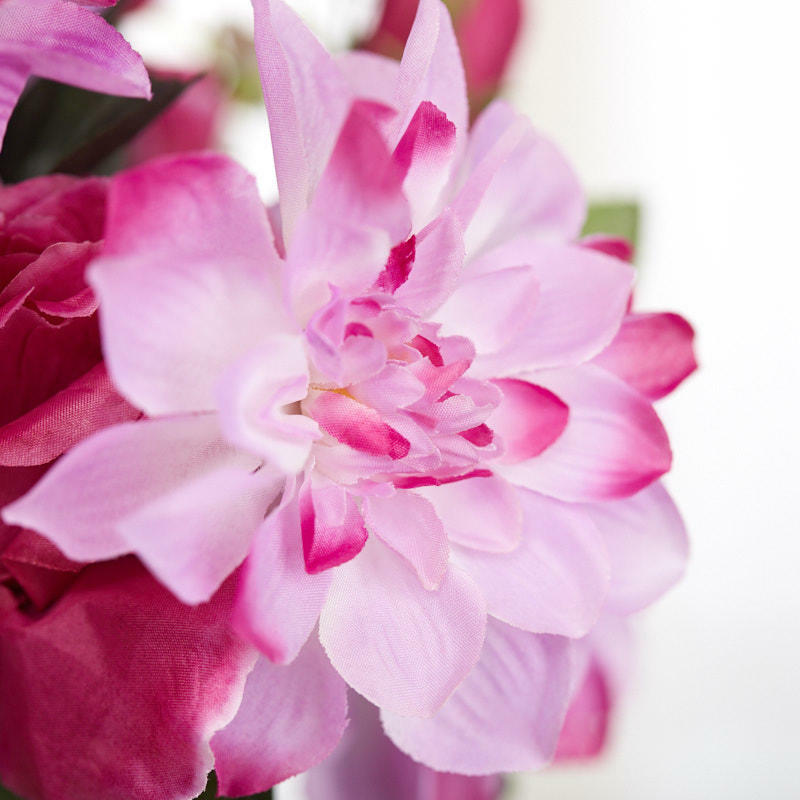 Lilac Artificial Rose and Dahlia Bush