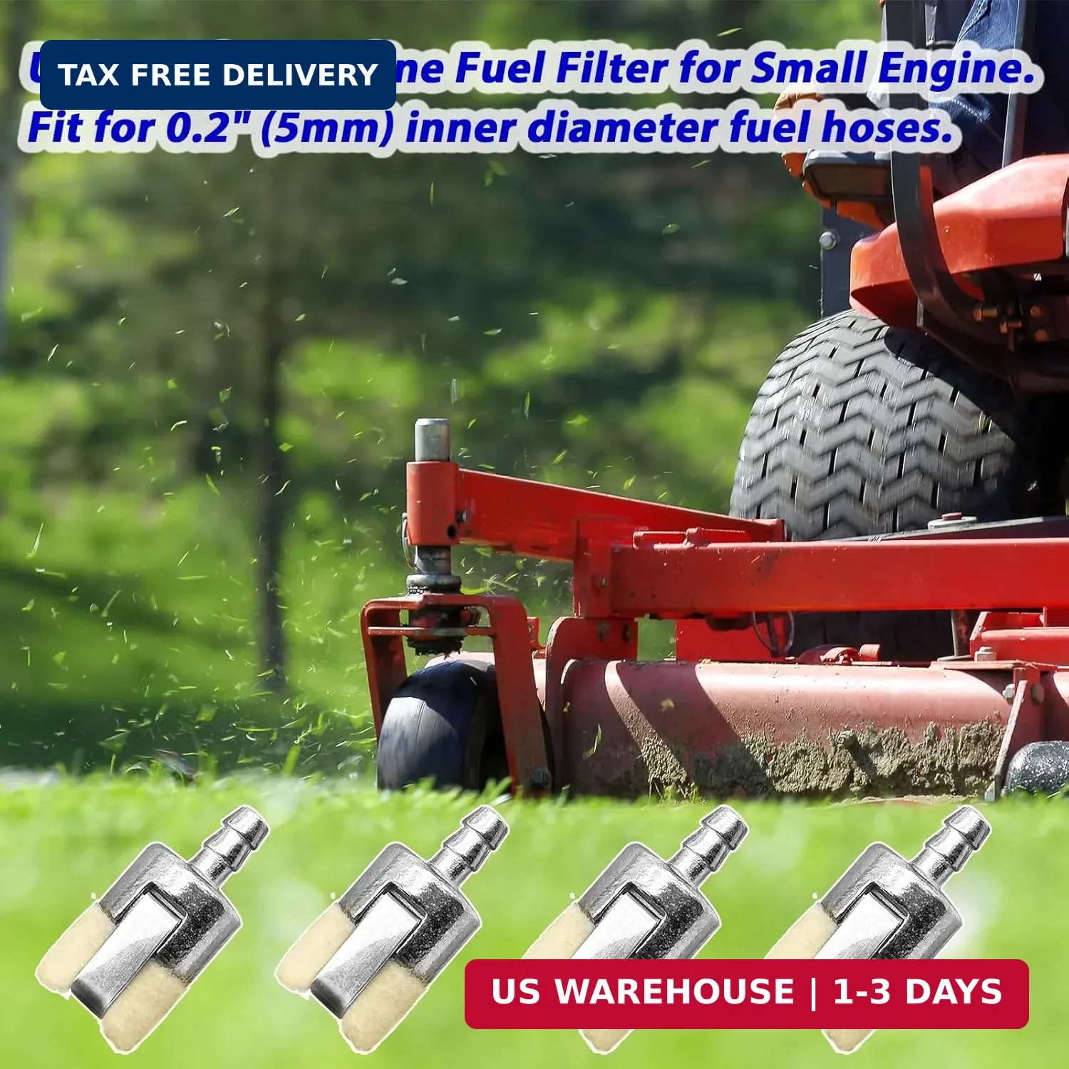 6 Pack Fuel Filter for ECHO String Trimmer Leaf Blower Hedge Trimmer Cultivator