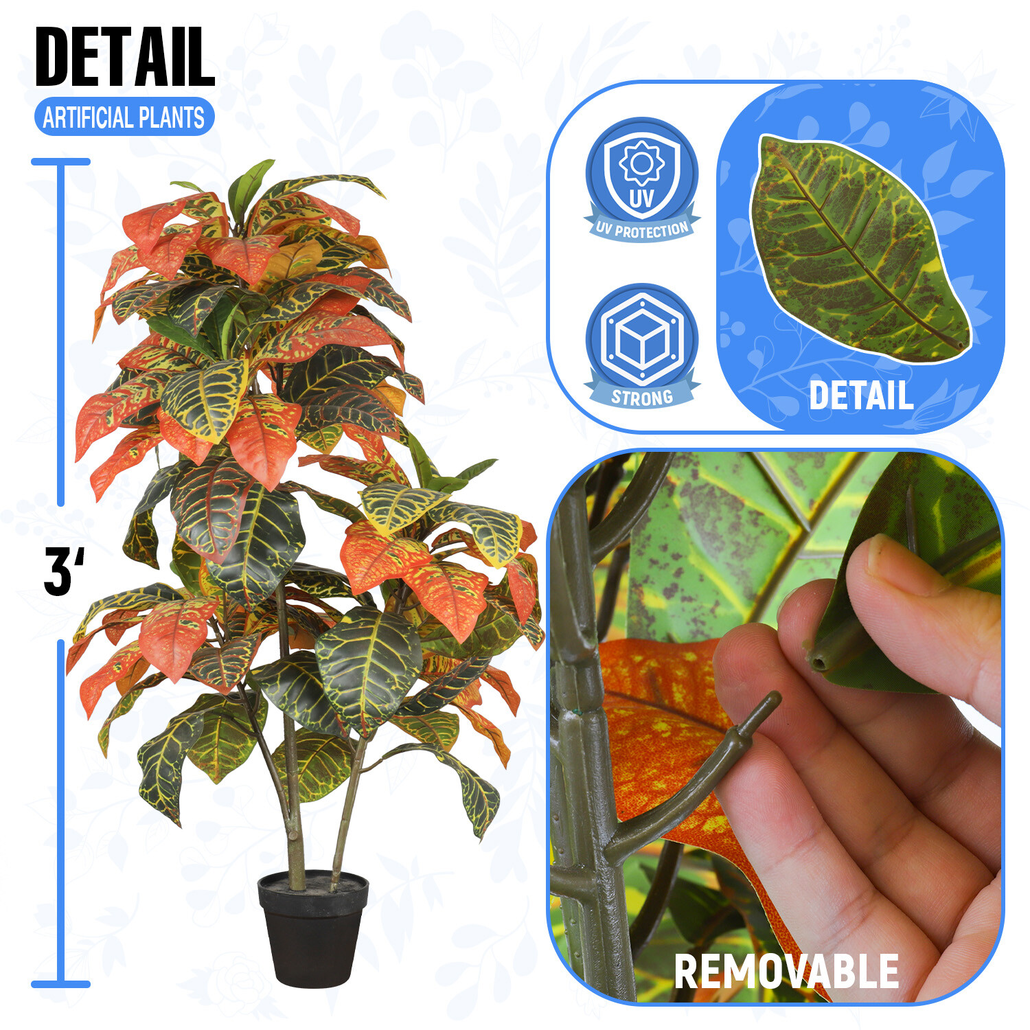 Artificial Fall Tree with Plastic Nursery Pot For Home Office Christmas Decor