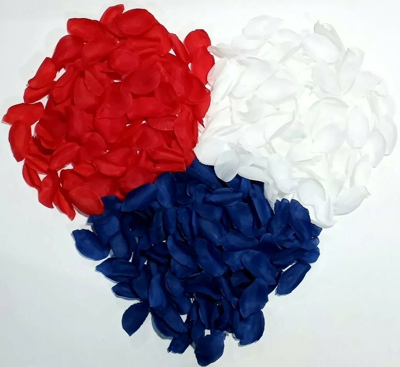 Red White & Blue Petal Silk Rose Flower USA Patriotic Confetti Craft Party Decor