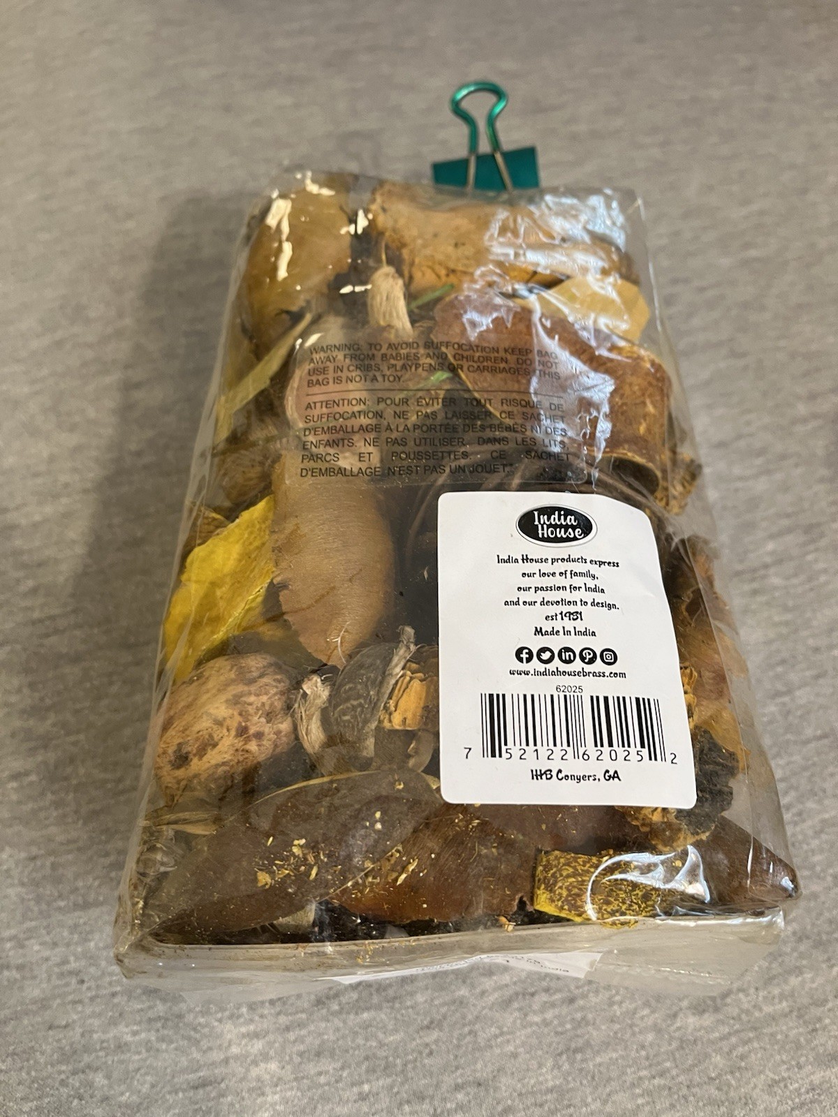 Hobby Lobby Potpourri Bag Floral Petals Brown Yellow Table Decor