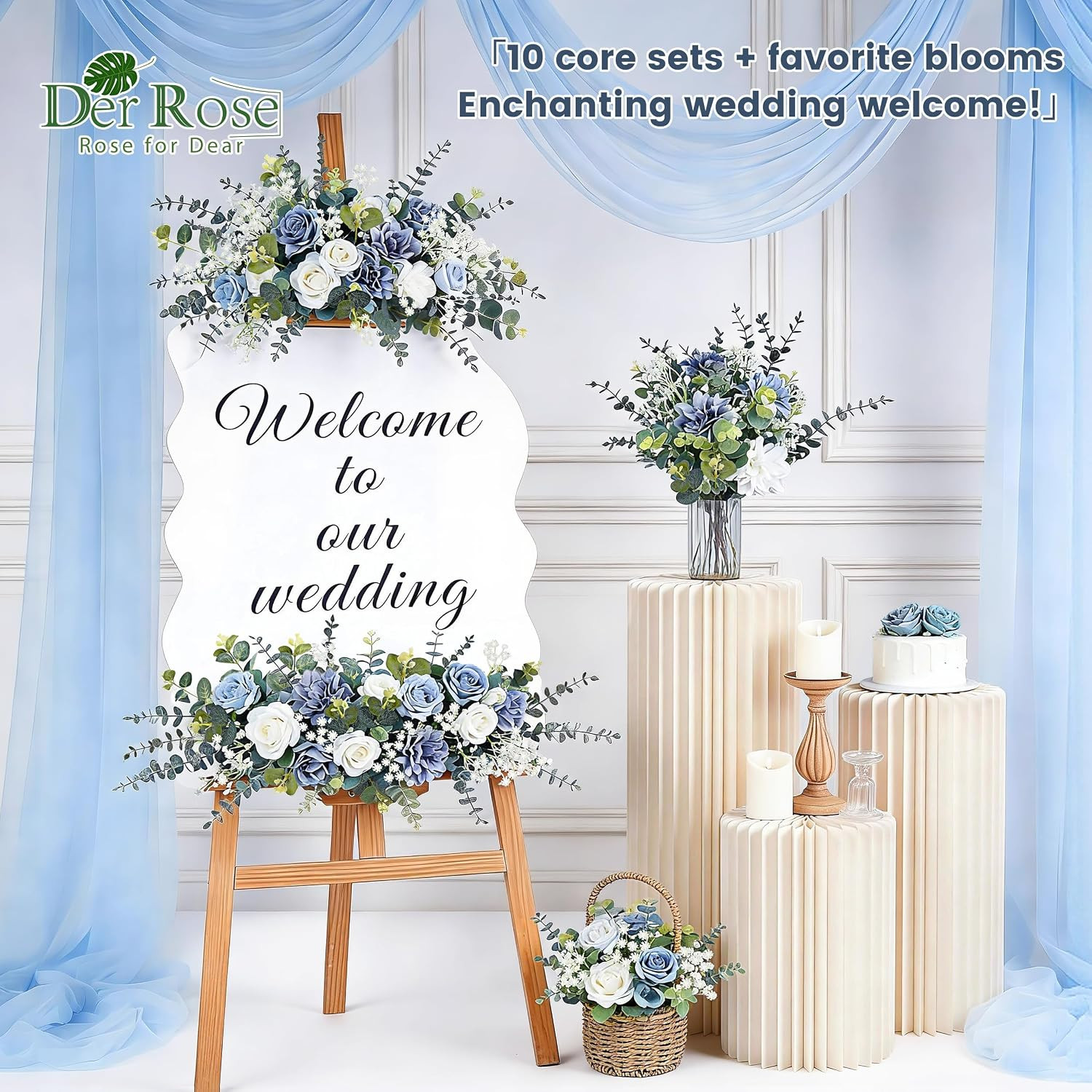 24Pcs Mixed Eucalyptus Stems and Faux Baby Breath, DIY Floral Stems | Mixed Euca