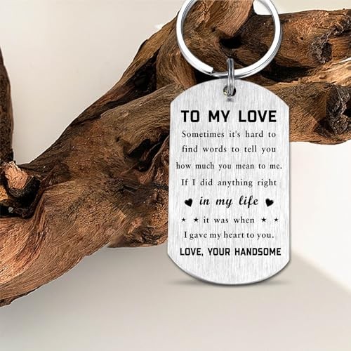 I Love You Gifts for Her Girlfriend Wife Christmas, to My Love Keychain for