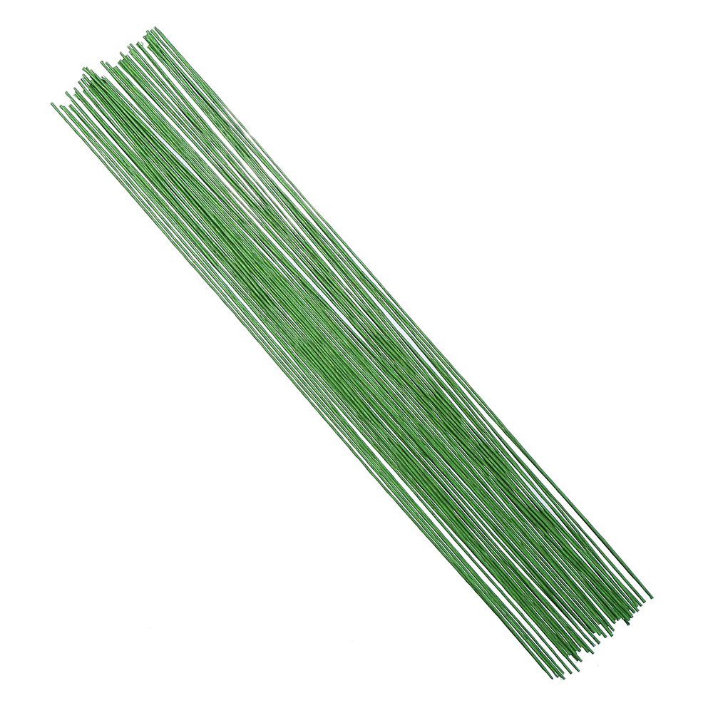 18 Gauge Green Floral Stem Wire for Artificial Flower Making 16 inch,50/Package