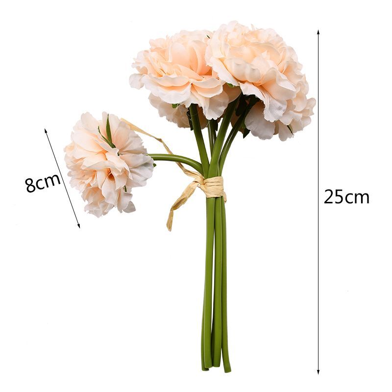 8cm 5 Head Artificial Peony Flower Fake Plant Wedding Bouquet And Home Decor NEW