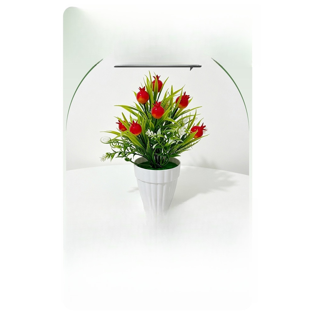 Plastic Artificial Fruit Tree 20cm Height for Home Office Tabletop Decoration