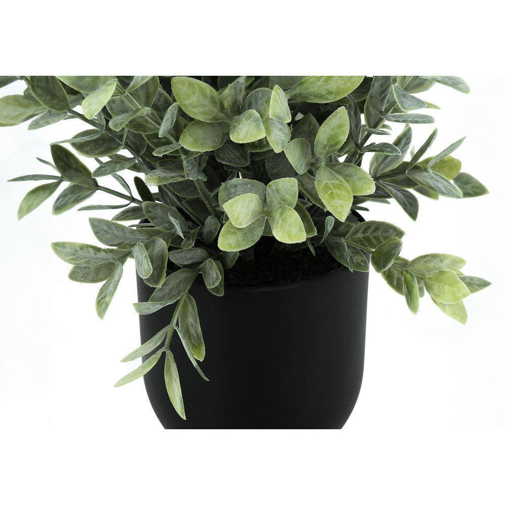 11 In. Artificial Green Indoor Eucalyptus Grass Set, Faux Tabletop Greenery Duo,