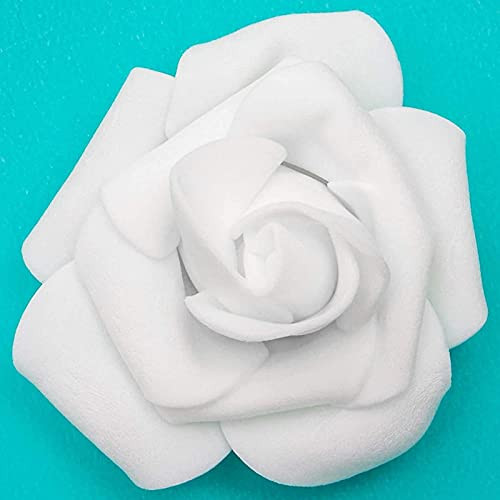 Rose Flower Heads, Artificial Flowers (2 in, Snow 200-Pack) White