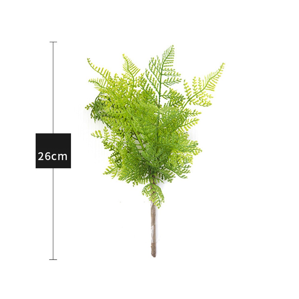 2Pcs Fake Fern Plant Light Green for Rustic Event Decor Tabletop Wall Display