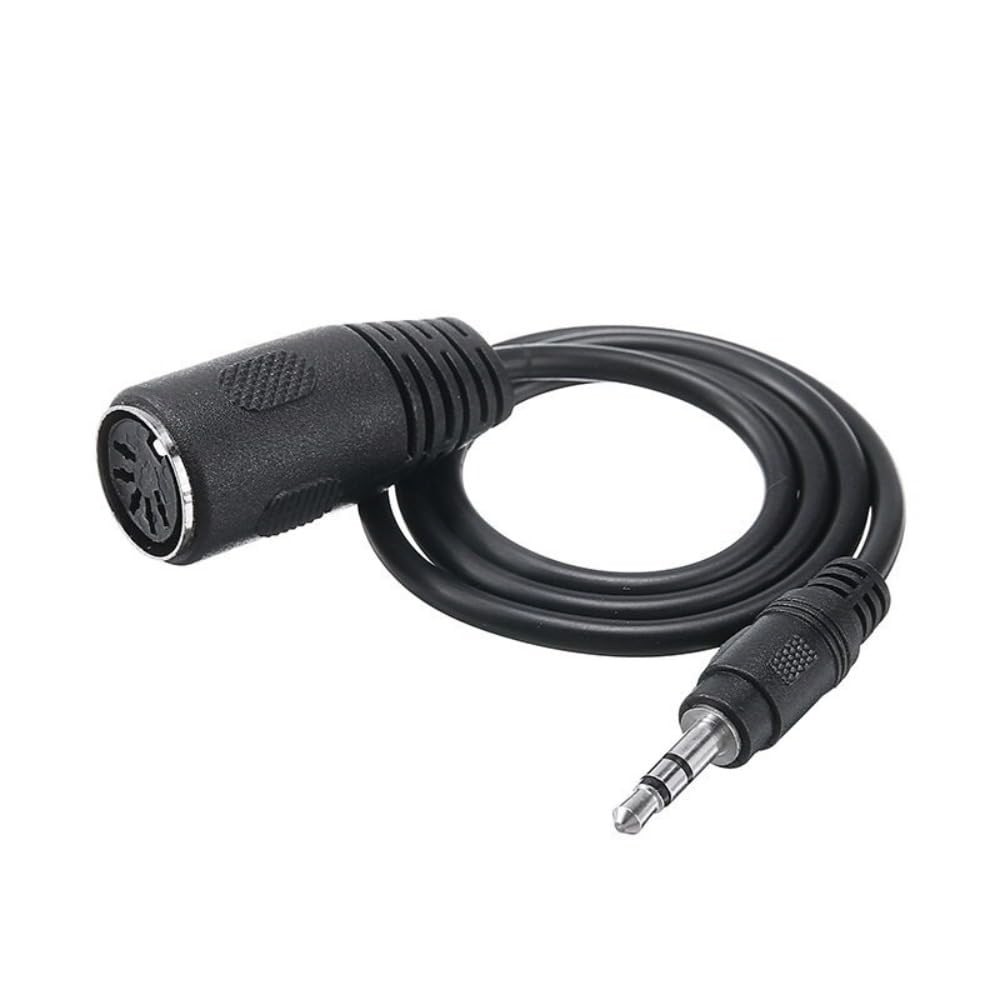 2PCS Type-A 5-Pin MIDI Female to 3.5mm Male TRS Adapter 14 inches