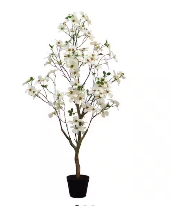 Ashland Artificial 4 Ft. Dogwood Silk Tree Potted