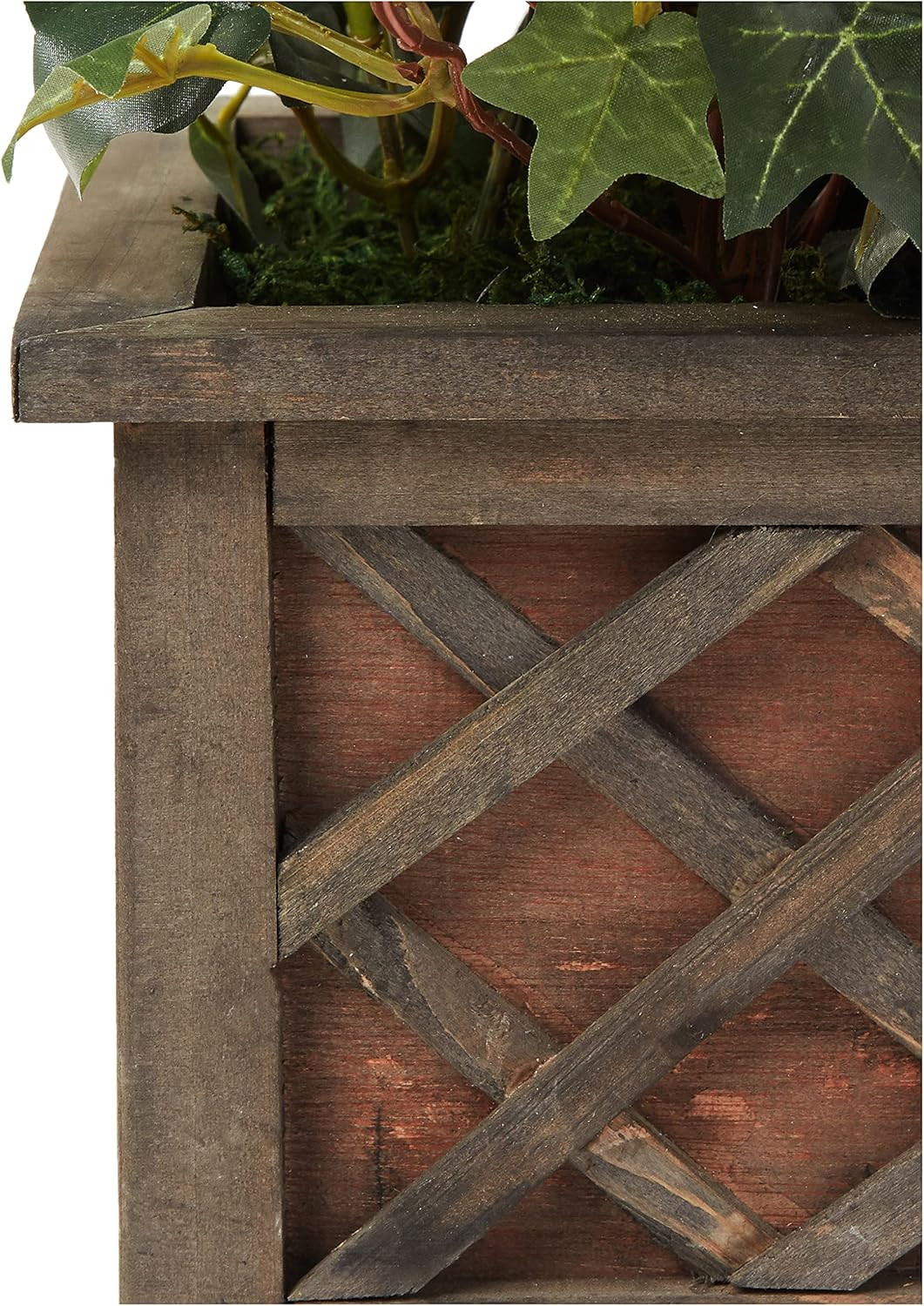 34″ Bougainvillea Topiary in Stylish Wood Box – Perfect Home Decor!