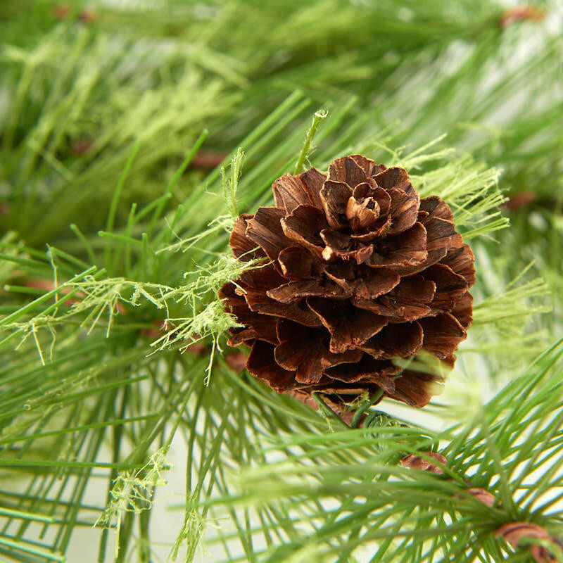 Set of 4 Artificial Winter Green Mountain Pine 25-1/2″ Sprays with Pinecones