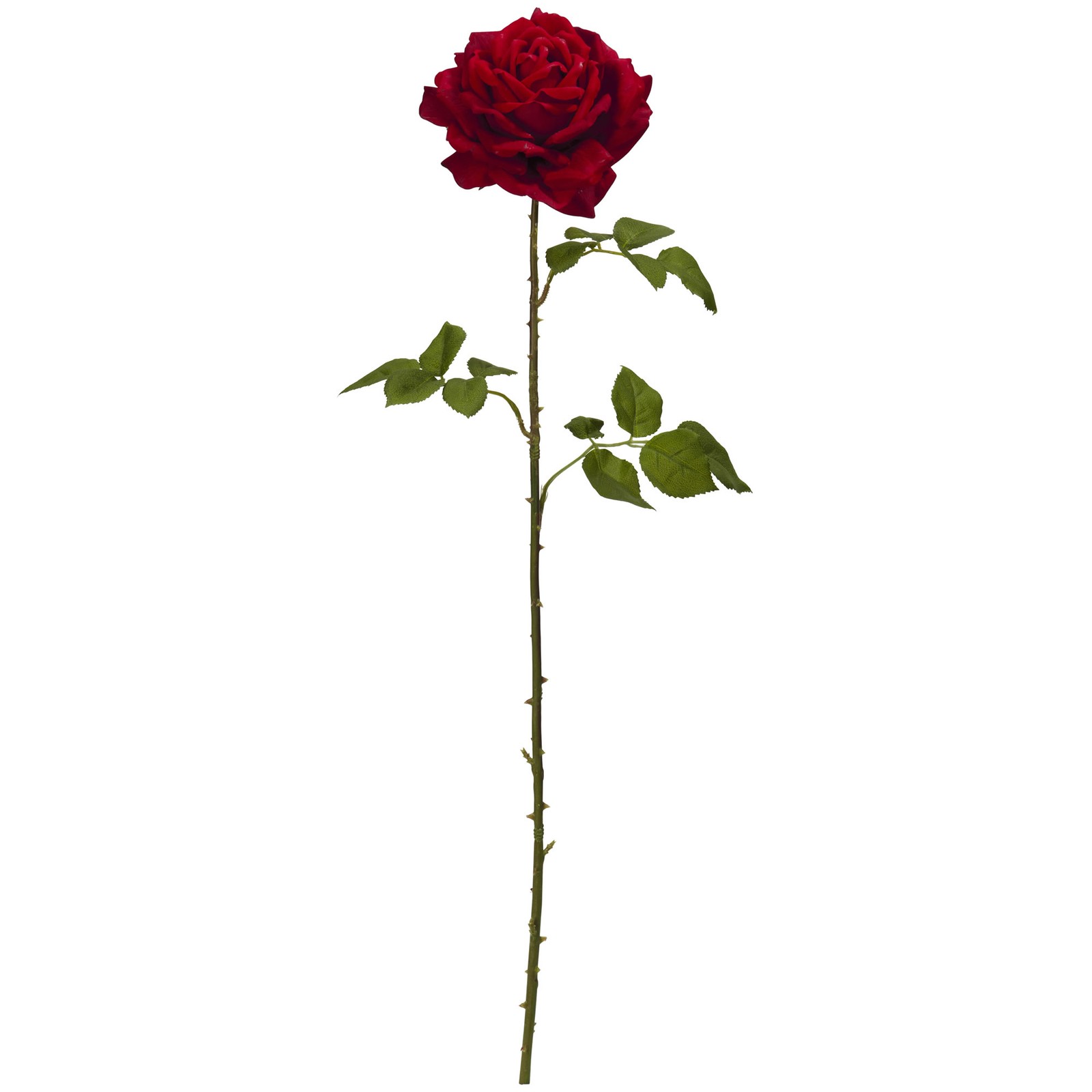 33″ Red Giant Rose Artificial Flower Set of 4 Long Stem Faux Floral Decor