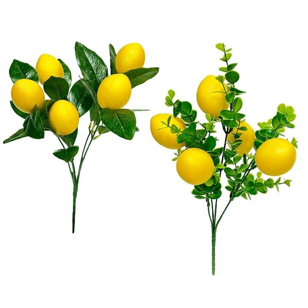 Realistic Artificial Lemon Branch Lively Lemons for Kitchen Dining Room Display