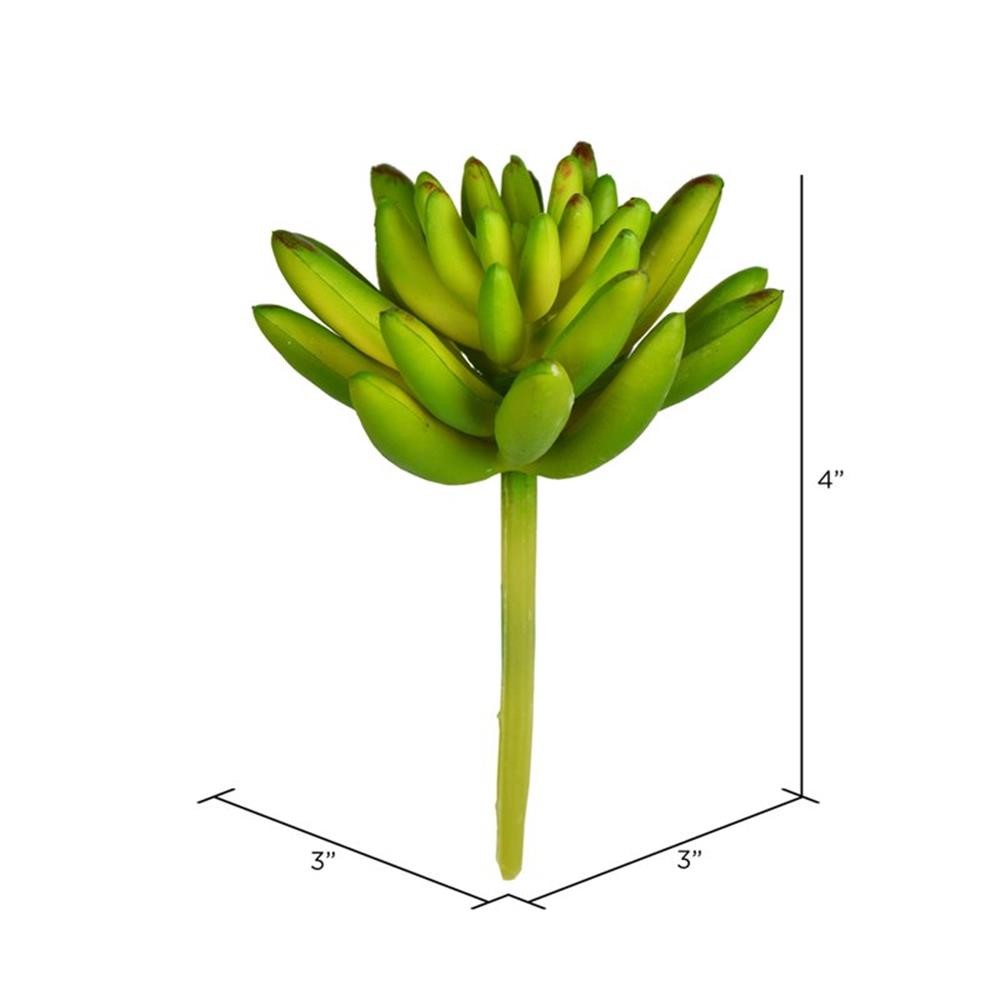 Vickerman 4″ Artificial Assorted Succulent Picks in Green (Set of 6)