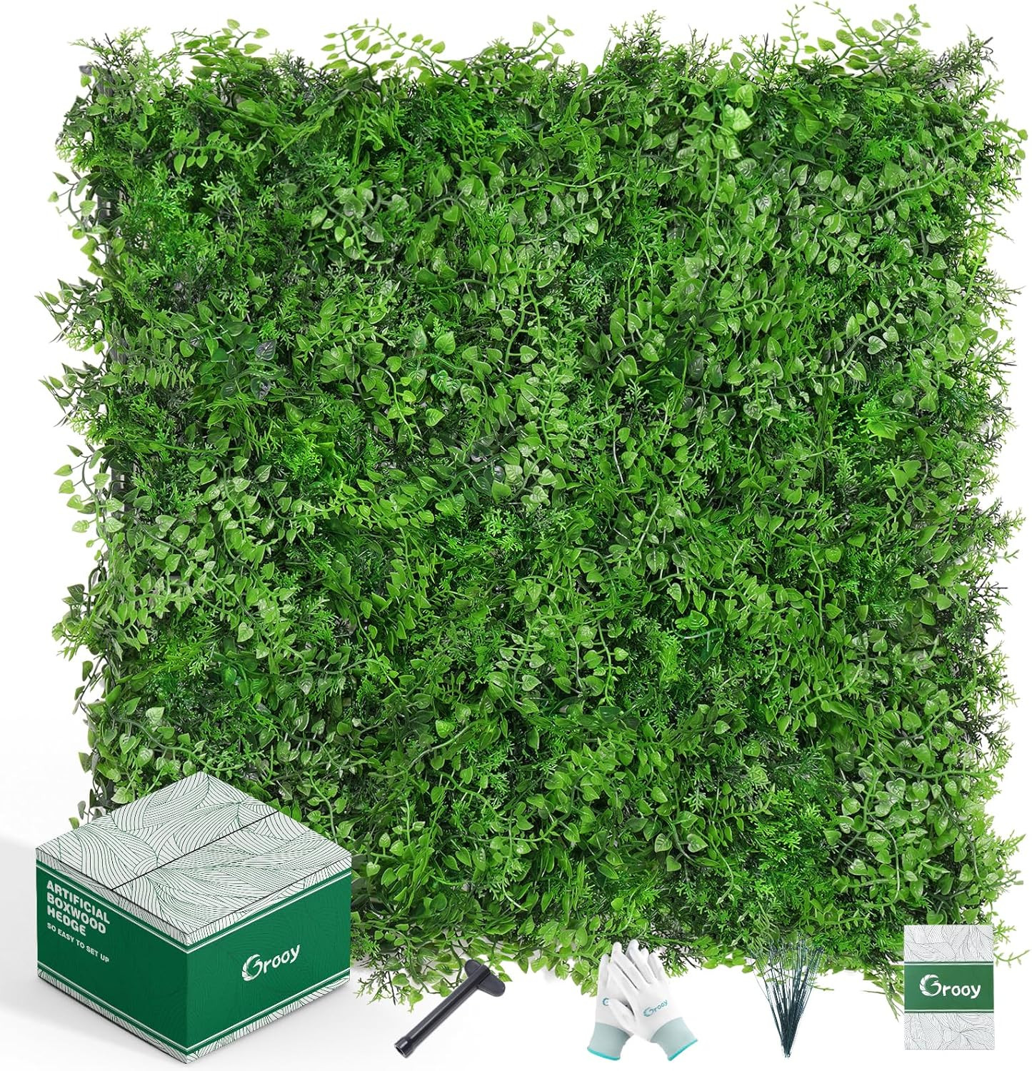 20″X20″ Artificial Hedge Grass Wall, 8PCS Boxwood Panels, Greenery Backdrop Panl
