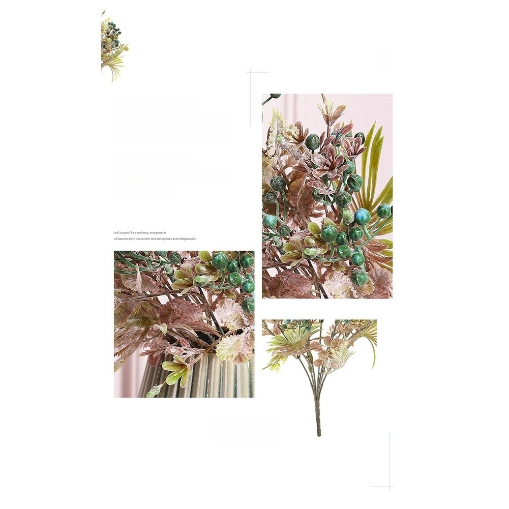 Artificial Banana Leaf Milan Grass Bouquet Plastic Flowers for Home Decor