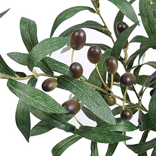 PCS 28 inch Artificial Olive Branches for Vases Greenery Olive 28″ Tall 4