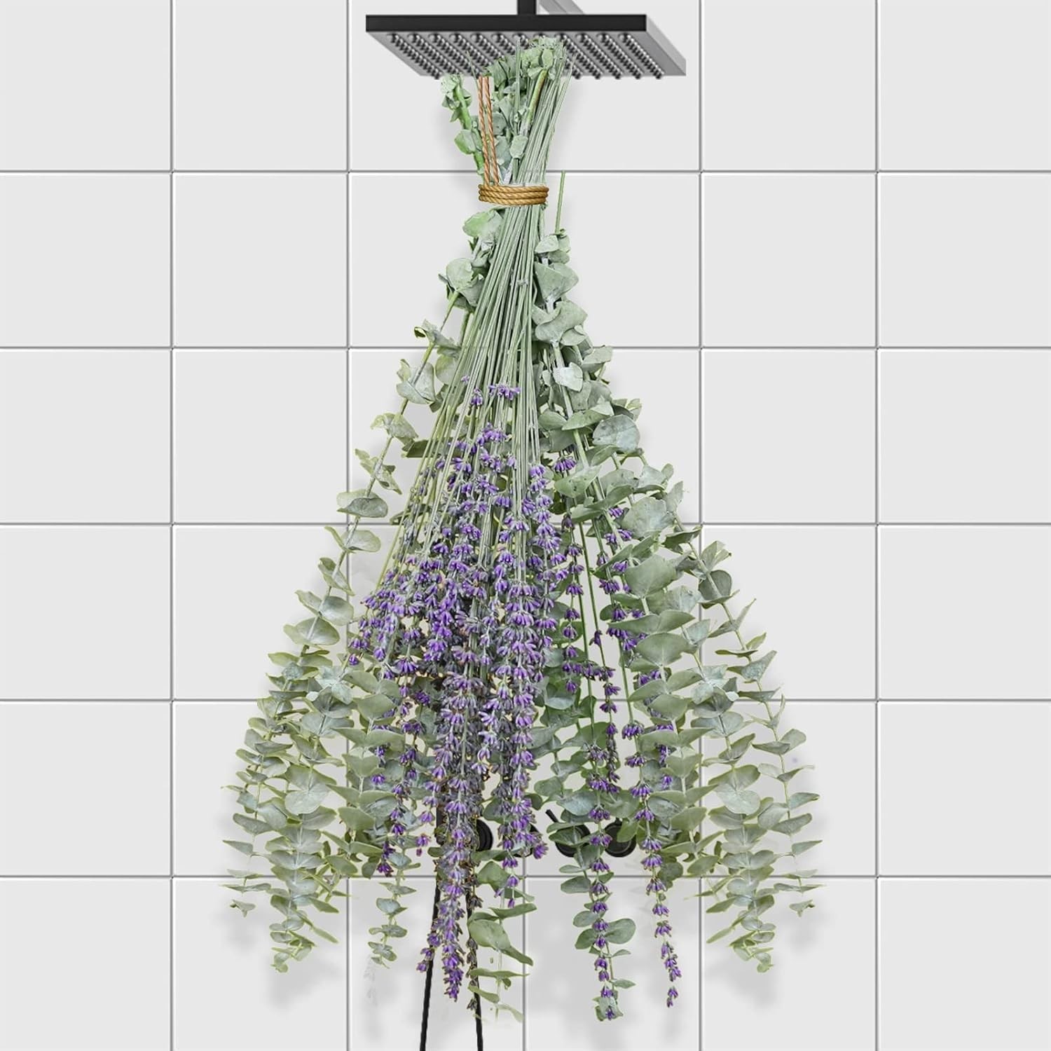68/120Pcs Real Dried Eucalyptus for Shower & Preserved Lavender Bouquet, 17” Na