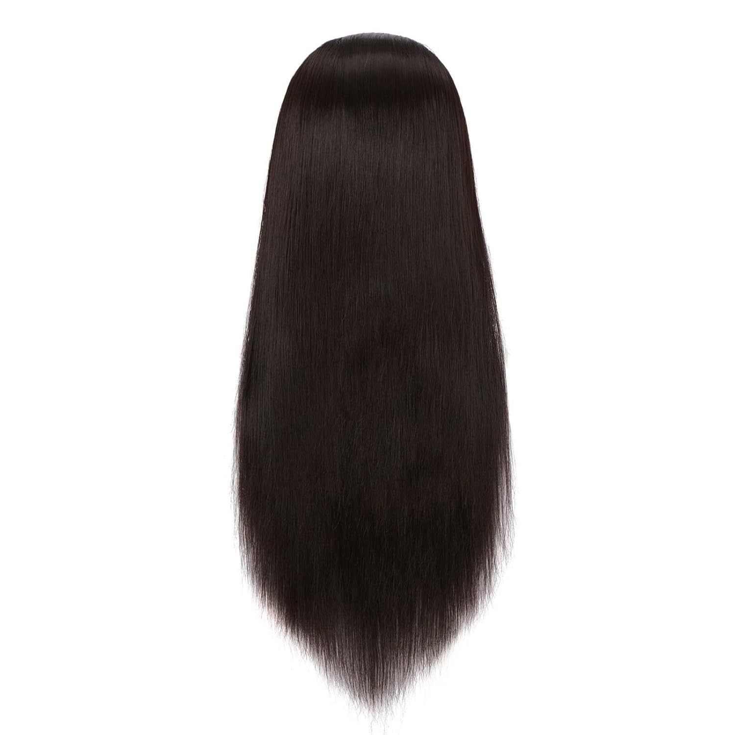 Mannequin Head 26-28″ 100% Human Hair Afro Training 26-28 Inch, Black