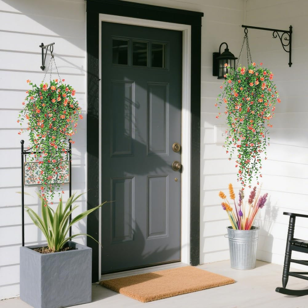 Artificial Hanging Flowers, 3 Pcs Fake Hanging Plants Decor, Artificial Vines fo