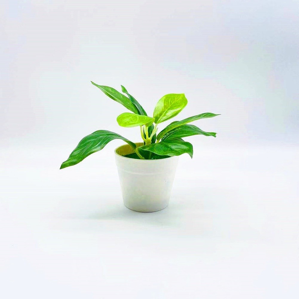Fake Hanging Potted Plant Green Leaves Decorative Ivy Style for Wall Shelf Use