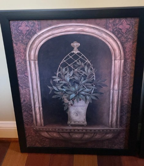 Set Of Purple Tone Prints “Olive Topiary Niches I & II” By Pamela Gladding RARE!