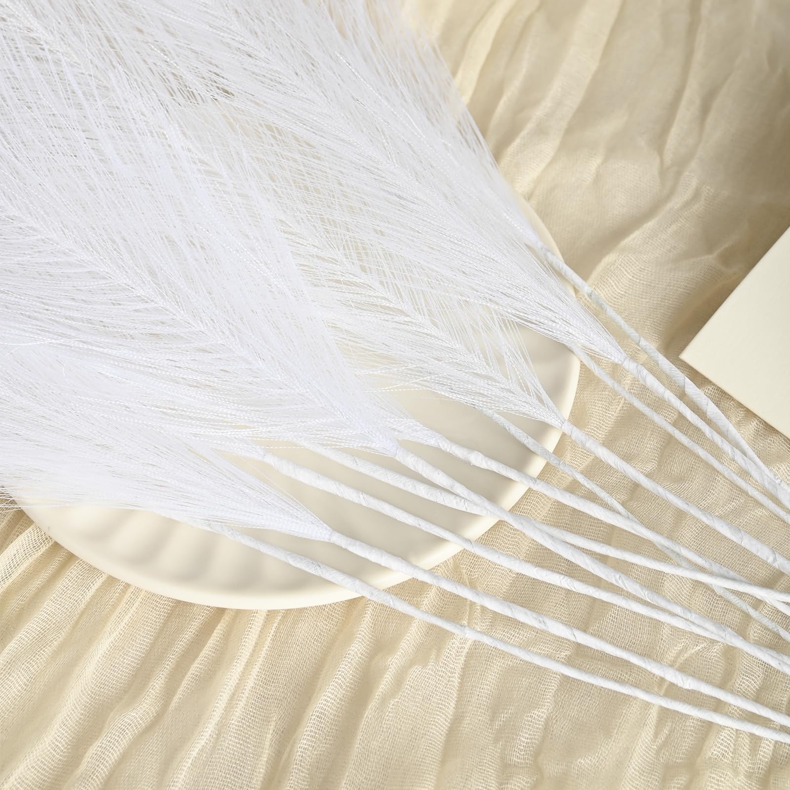36PCS White Faux Pampas Grass 21.7 Inch, Small Artificial Pampas Grass Decor …