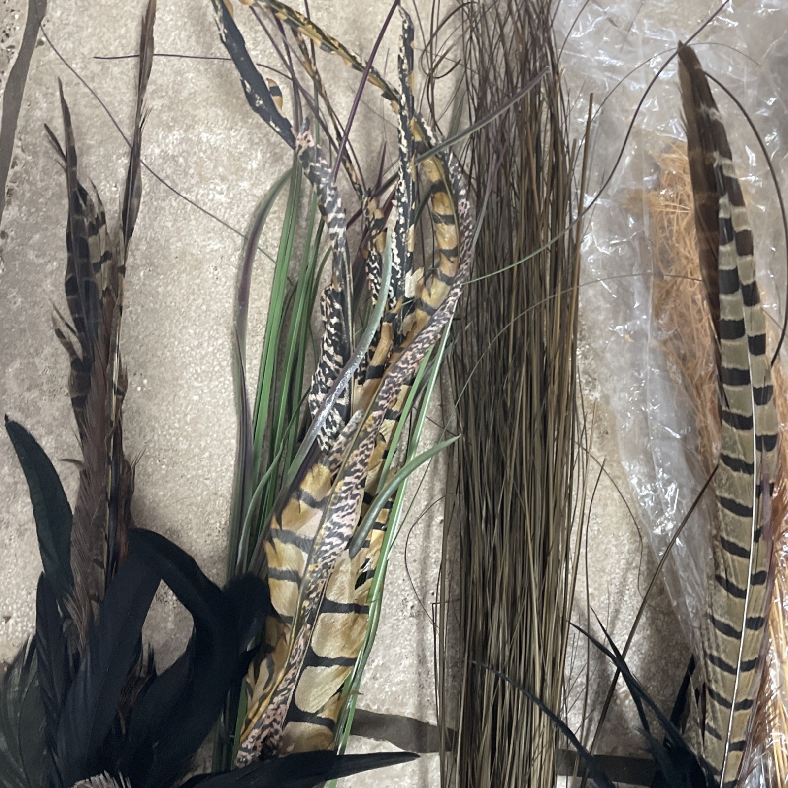 Artificial Silk Faux Flower Stems Bundle 8 Pieces Brown Animal Snake Skin Prints