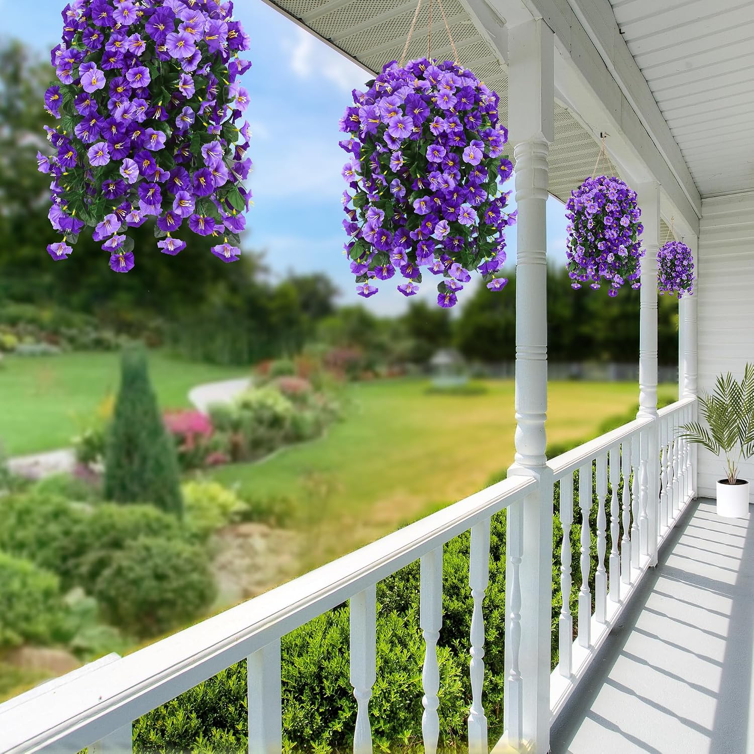Artificial Fake Hanging Flowers Plants Outdoor outside Spring Summer