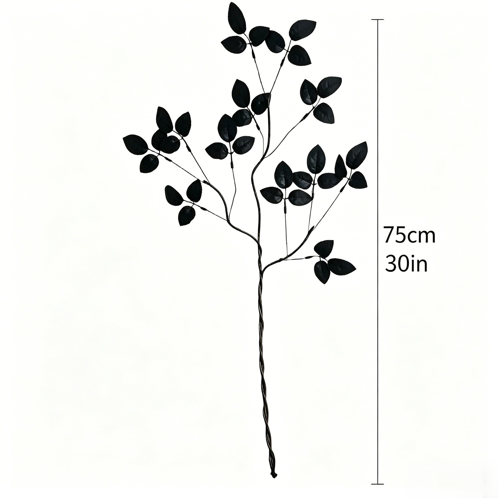 Black Artificial Leaves 70cm 75cm with Withered Branches for Halloween Styling