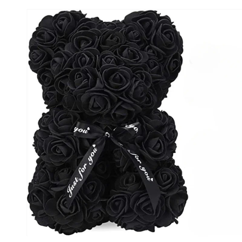 25cm Rose Bear Artificial Flower Gift Mom Valentine’s Day Birthday Anniversary