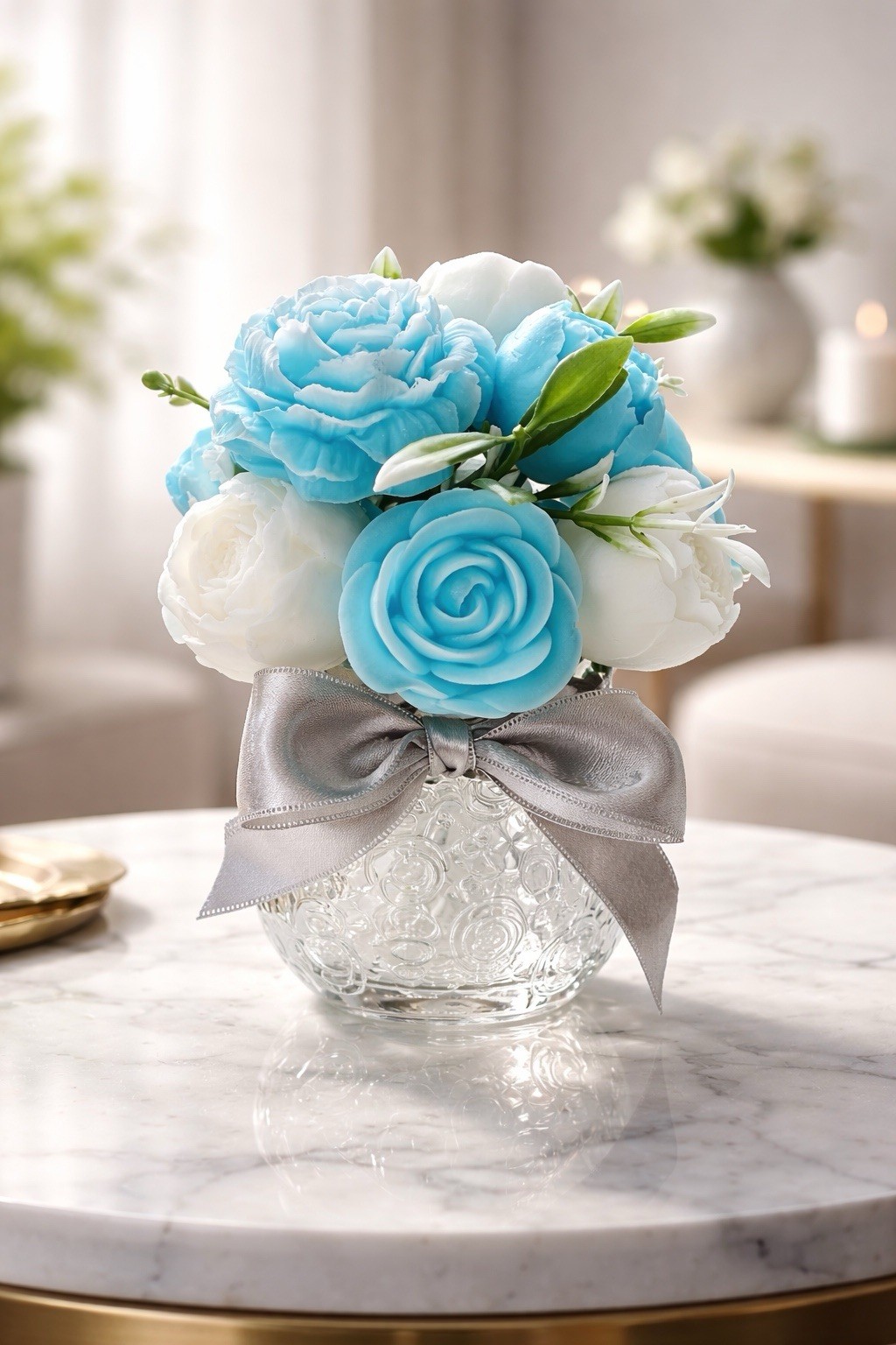 🌸 Handmade Decorative Soap Flower Arrangement – Unique Gift Idea 🌸