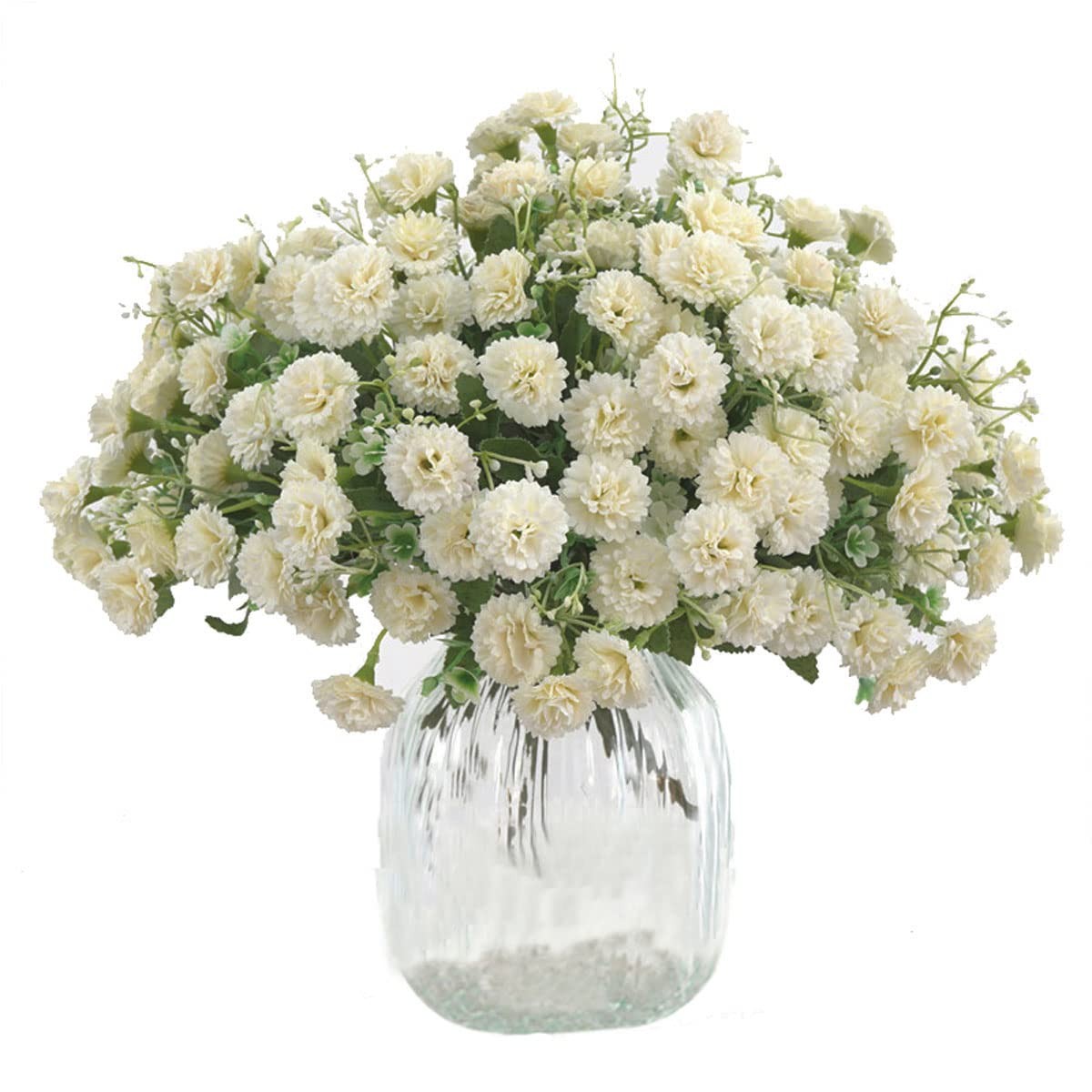 2pcs Small Carnation Artificial Flowers Bulk Fake Flower with Stems Silk Carn…