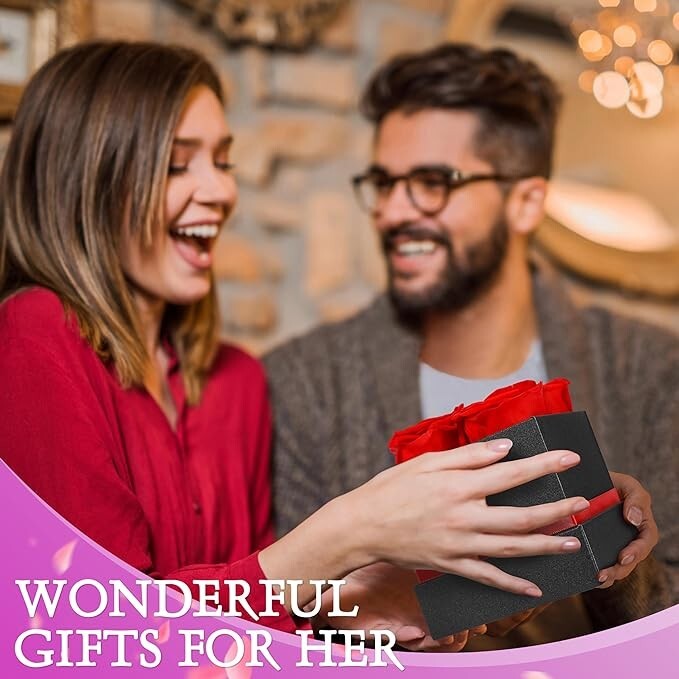 Forever Preserved Roses in a Box – Romantic Gifts for Her – Long Lasting Flowers
