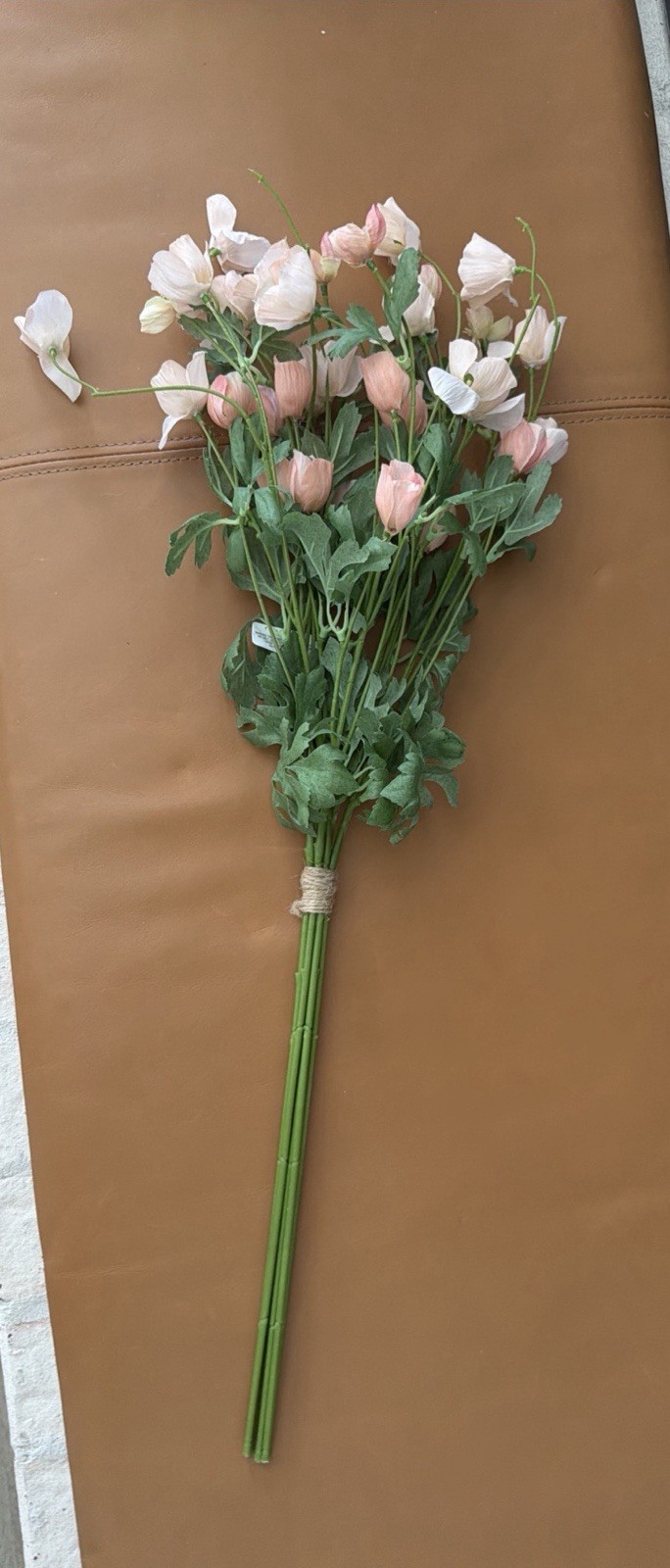 Pottery Barn Faux Poppy Bundle Bouquet Flowers Only (Vase Not Included) 27” Tall