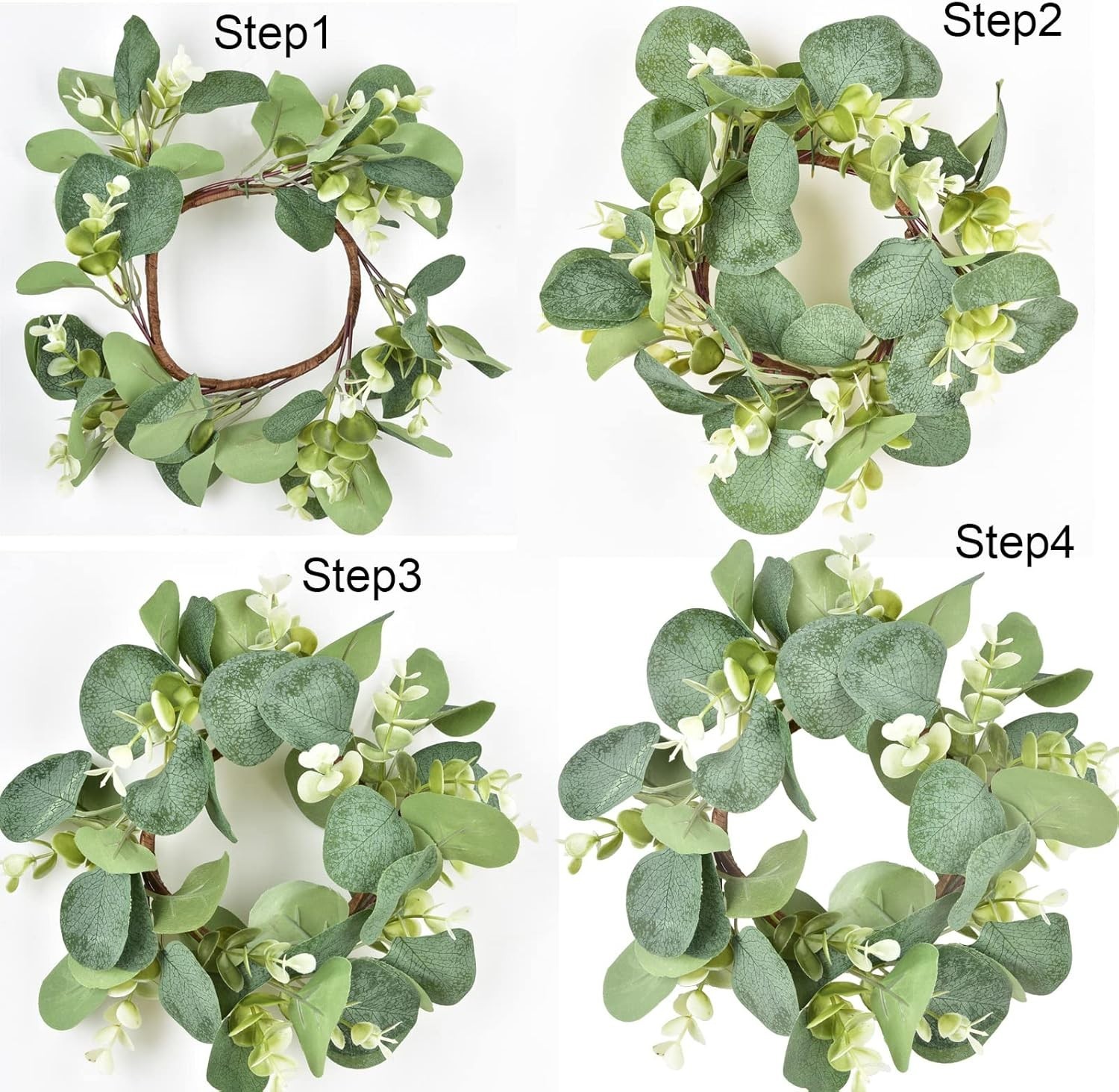 Versatile Eucalyptus Wreaths 2-Piece Set – Beautiful Indoor/Outdoor Decor
